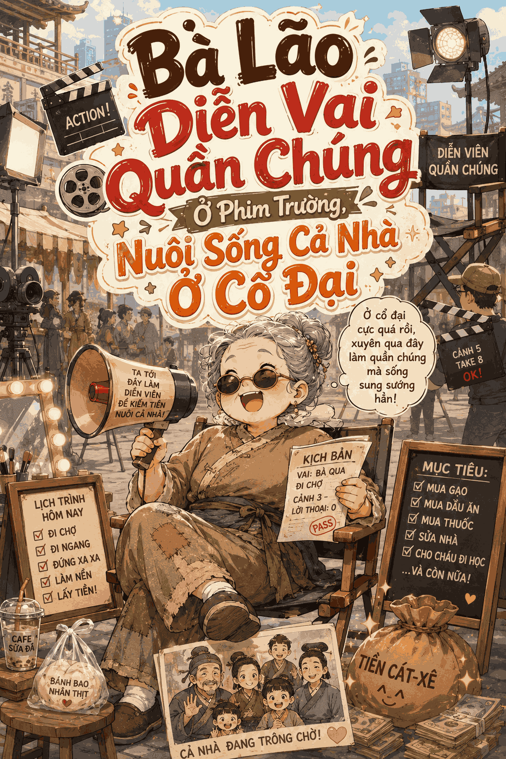 Bà Lão Diễn Vai Quần Chúng Ở Phim Trường, Nuôi Sống Cả Nhà Ở Cổ Đại